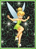HUGE New Disney Tinker-bell Black Carpet & Rug Area 54x80