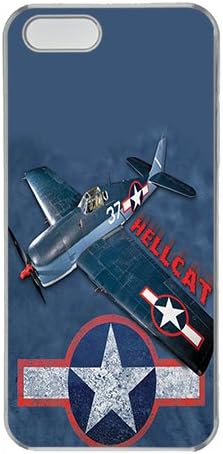iPhone 5s Case and Cover - Grumman F6F Hellcat Cool Design Transparent Clear Plastic Bumper Hard Case for iPhone 5s and iPhone 5