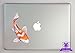 Overly Attached Decals Orange and White Watercolor Koi Fish Vinyl Decal Sized To Fit A 13