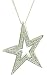 Silver CZ Set Star Pendant on 18