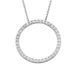 Genuine IceCarats Designer Jewelry Gift 14K White Gold Diamond Necklace