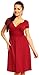 Zeta Ville - Women's - Wrap V-neck Flare Summer Dress - Short Sleeves - 108z