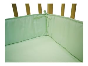 American Baby Company Percale Mini/Porta Crib Bumper, Celery