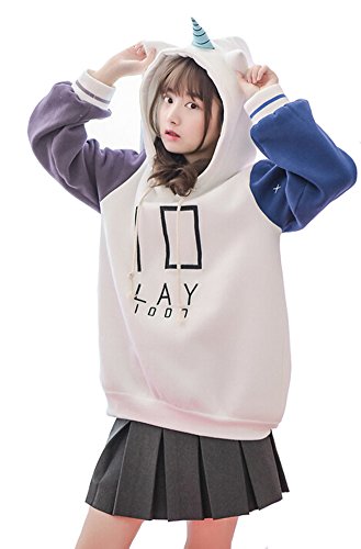 （ワイボーイジャパン）Wiboyjp　 森ガール　レディース　プリント　パーカー　トレーナー　秋　ユニコーン　天使の翼　裏起毛　スエット