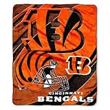 Cincinnati Bengals 50" x 60" Micro Raschel Throw Polyester Binding Graphic Background Durability