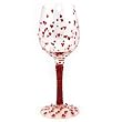 lolita Hand Painted Wine Glass Red Hot