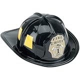 Aeromax Jr. Fire Fighter Helmet, Black, Adjustable Youth Size
