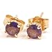 Sapphire Stud Earrings, 14k Yellow Gold, CTW 0.50