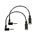 MMNNE 2Pack 8inch 3-Pole 3.5mm Male Right Angle to 3.5mm Female Audio Cable