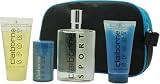 Claiborne Sport By Liz Claiborne For Men, Set Of 4 (Cologne Spray, Body Cleanser, Hair Styling Gel, Deodorant Stick and Travel Bag)