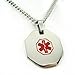 My Identity Doctor - Medical Alert Womens Mens Necklace with Pendant - Custom Engraving for Diabetes Warfarin Dialysis Stroke Pacemakers