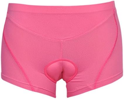 Lottoway Women Breathable Gel Padded Sportswear Underwear Bottom Cycling Shorts Pink US-2(Asian M)