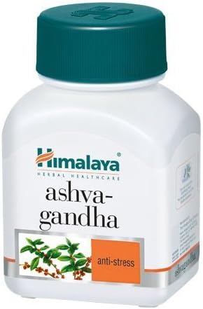 Himalaya Pure Herb Ashwagandha -Indian Ginseng Anti Stress Rejuvenation- 10 Bottles -Each Bottle Contain 60 Capsules Total 600 Capsules by Neem