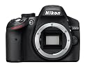 Nikon D3200 SLR-Digitalkamera (24 Megapixel, 7,4 cm (2,9 Zoll) Display, Live View, Full-HD) nur Geh&auml;use schwarz