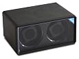 Diplomat Double Black Leatherette Watch Winder with Blue LED`s