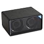 Diplomat Double Black Leatherette Watch Winder with Blue LED's