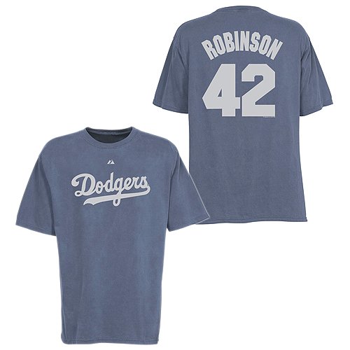 Brooklyn Dodgers Jackie Robinson Cooperstown Softhand Ink Name & Number T-Shirt Xx Large