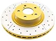 DBA DBA878X Street Gold Cross-Drilled and Slotted Front Vented Disc Brake Rotor