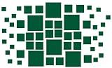 Set of 78 Dark Green Square Boxes Vinyl Wall Graphic Decals Stickers Set of 78 - Dark Green Square Boxes Vinyl Wall Graphic Decals Stickers