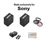 Buy 2 Pack Li-Ion Extended Life Replacement Battery Pack For The Sony NP-FV100 5600mAh... by Sunset