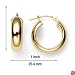 14k Yellow Gold Half Round Hoop Earrings