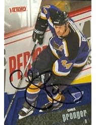 Collectibles: Chris Pronger autographed Hockey Card (St. Louis Blues) 2003 UD Victory #167 - Autograph Warehouse
