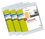 Produkt-Bild: AKTIONSPREIS statt EUR 32,85! 3er Set ALCLEAR Microfasertuch Star Spezialtuch f&uuml;r Bad und K&uuml;che, entfernt Kalkr&auml;nder, 40x45 cm weiss, feinste Tuchstruktur entwickelt in Deutschland