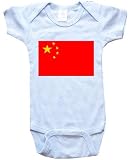 CHINESE FLAG - Flag Series - White, Blue or Pink Onesie / Baby T-shirt