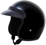 Daytona Cruiser Gloss Black 3/4 Open Face DOT Motorcycle Helmet (2X-Large)