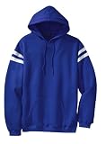 Sport-Tek - Pullover Hooded Sweatshirt with Mesh Arm Stripe. F261 - Medium - Royal / White