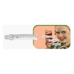 Buy Anne Taintor Five O'clock Somewhere Luggage Tag by Anne Taintor