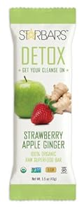 Starbars Detox Bar, Strawberry Apple Ginger, 12 Count (Pack of 12)