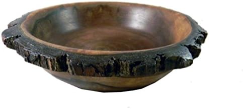 Walnut "Bark-On" Bowl Hand Turned on the Wood Lathe 9"