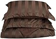 Divatex 90 GSM Woven Dobby Stripe Microfiber Duvet King Mini Set, Chocolate