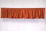 Rust Velvet Rod Pocket / Pole Top Valance