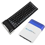 iKross Bluetooth Wireless Silicone Keyboard for Cell Phone, PDA Phone, Mobile Phone, Tablet, Blackberry, iPhone, Smart Phone, Laptop