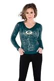 Touch by Alyssa Milano Green Bay Packers Women's Burnout Thermal Long Sleeve T-Shirt XX Large
