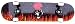 PRO Skateboard Complete KROWN Red Flame 7.5"