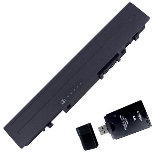 6 Cells Dell Studio 1535 1536 series Repalcement Battery WU946 WU960 MT276 MT264 KM905 WU965 PW773 KM904 KM887 series Laptops Replacement battery W/a USB2.0 ALL in One Card Reader (Equivalent)