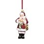 Reed & Barton Santa with Stocking Blown Glass Ornament