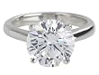 Platinum Round Diamond Ring (GIA Certified 4.44 ct center, 4.49 cttw, E Color, SI1 Clarity), Size 6
