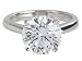 Platinum Round Diamond Ring (GIA Certified 4.44 ct center, 4.49 cttw, E Color, SI1 Clarity), Size 6
