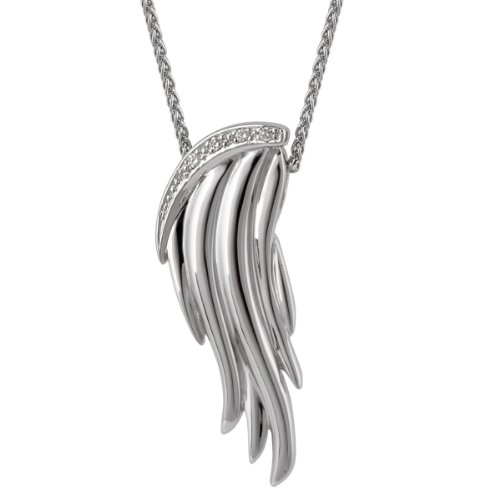 Bella Donna Damen-Collier 333 Wei&szlig;gold 4 Diamanten 0,024ct. Wei&szlig; Piqu&eacute;1 105051 Preisvergleich