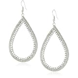RAIN Tear Drop Silver Hoop Earrings
