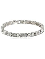 Nina Harlow 1920s Style Line Baguette Bracelet, 8"