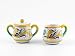 Hand Painted Italian Ceramic Cream & Sugar Set Raffaellesco - Handmade in Deruta