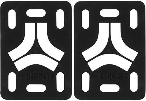 Destructo Black Skateboard Riser Pads - 1/8"