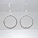 Hammered Finish Sterling Silver Circle Earring, #9441