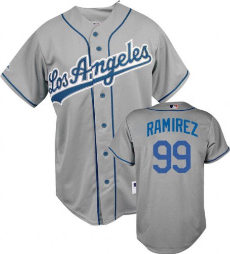 Manny Ramirez Los Angeles Dodgers Road Grey MLB Replica Jersey