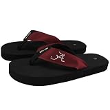 Alabama Crimson Tide Ladies Crimson-Black Rhinestone Flip Flops